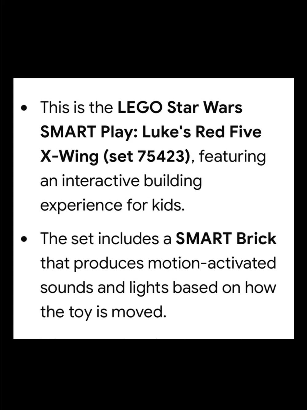 Lego Star Wars Smart Play Luke’s Red Five X-Wing Fighter Set 75423  6+ NIP